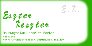 eszter keszler business card